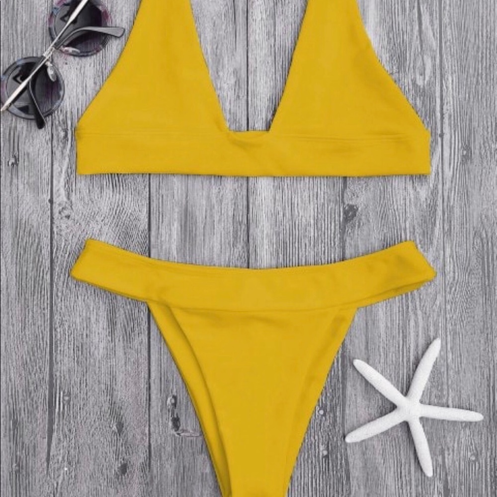 BNWT ZAFUL YELLOW BIKINI